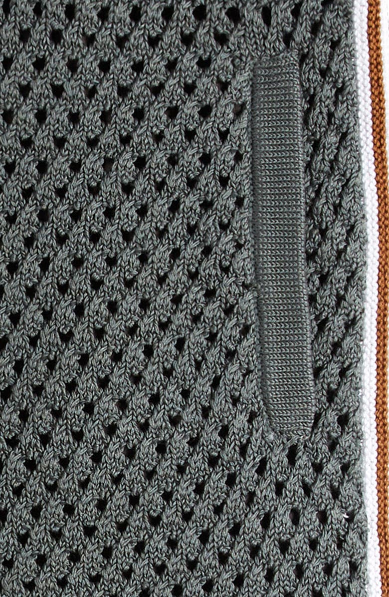 Reiss Kids' Creek Sr. Open Stitch Knit Shorts, Alternate, color, Dark Sage