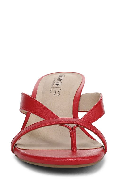 Lifestride Navine Kitten Heel Flip Flop In Red