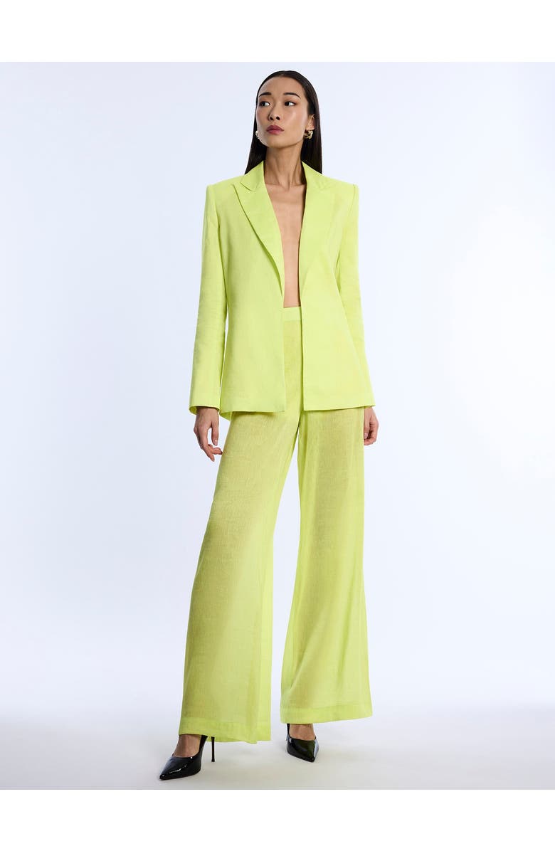BCBGMAXAZRIA Airy Textured Blazer, Alternate, color, Chartreuse