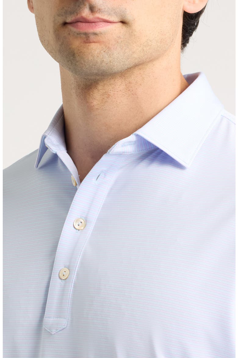 Wynn Stripe Summer Comfort Performance Jersey Polo, Alternate, color, PALE BLUE