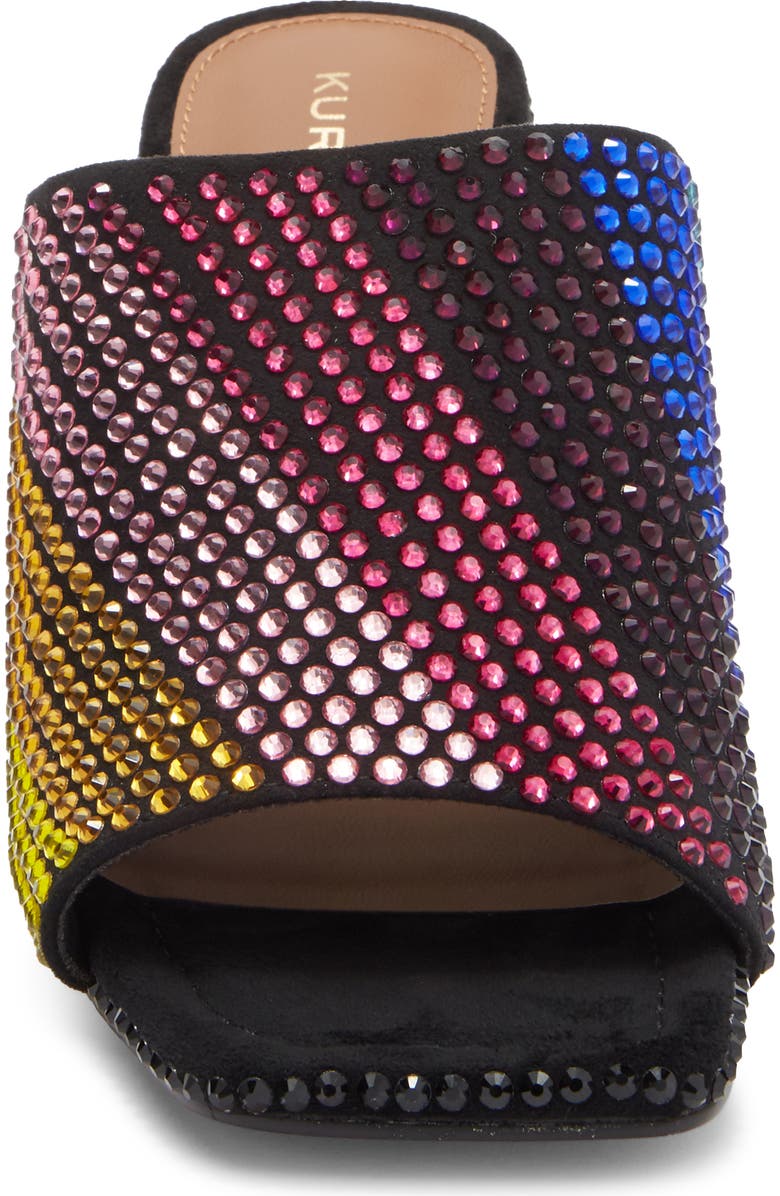 Kurt Geiger London Crystal High Mule, Alternate, color, Black Multi