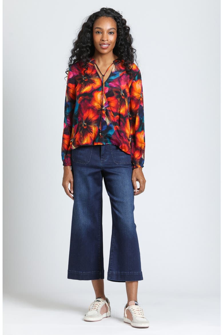 Crossover Tassel Top, Alternate, color, JEWEL-TONE TWILIGHT