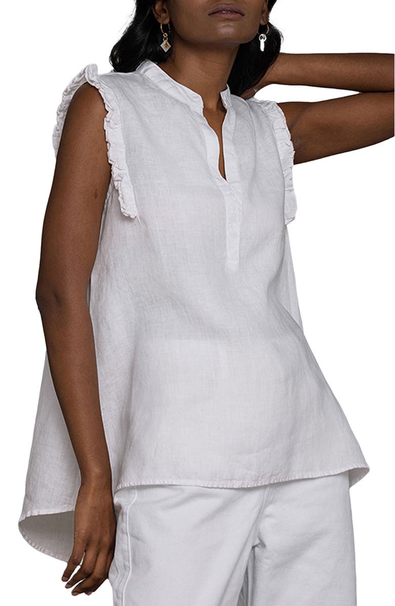 Reistor Wind In My Hair V-Neck Shirt, Alternate, color, Coconut White