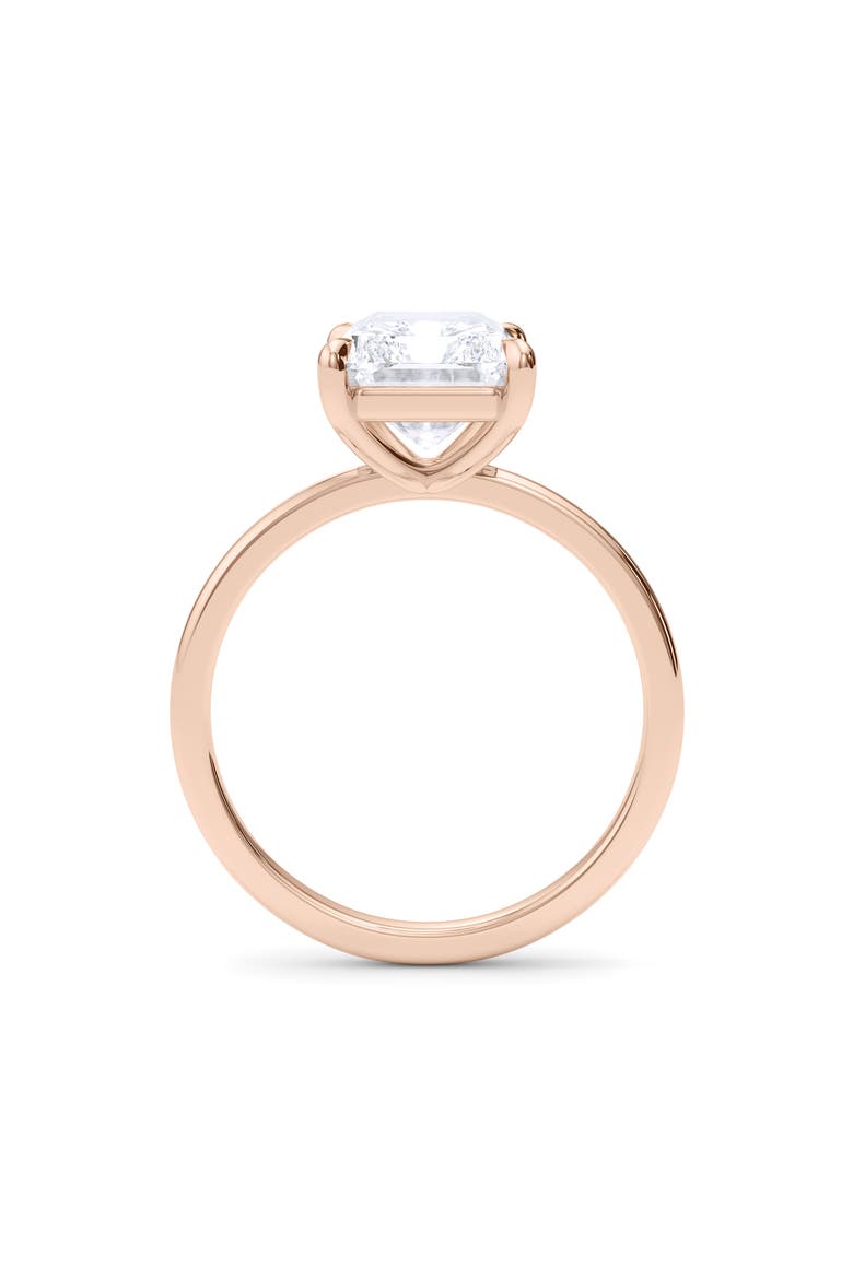 Radiant Cut Lab Created Diamond Ring, Alternate, color, 18K ROSE GOLD