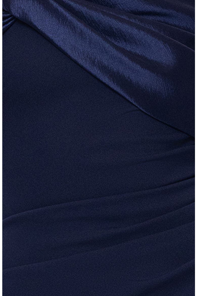 Off the Shoulder Scuba Crepe Cocktail Dress, Alternate, color, NAVY