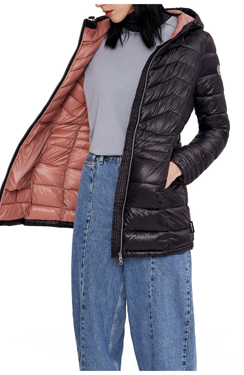 Noize Eden Lightweight Hooded Zip Puffer Jacket, Alternate, color,