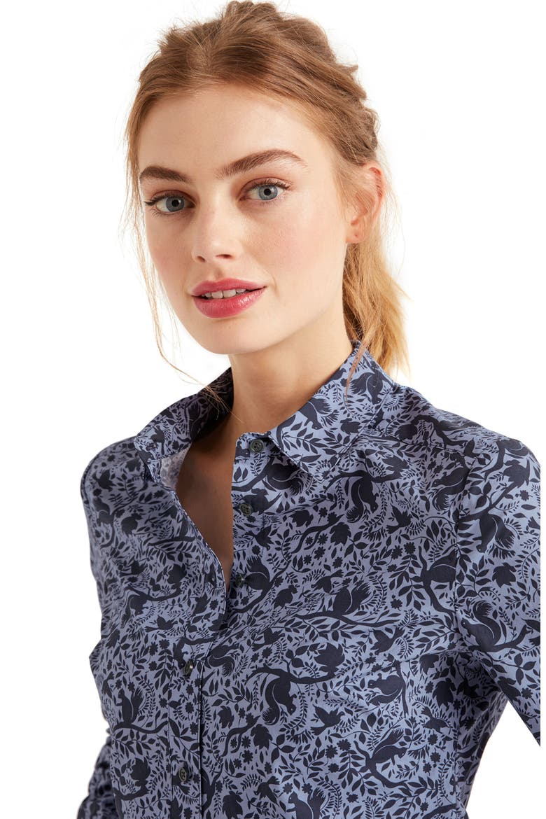 Modern Classic Print Shirt, Alternate, color, RIVER TREE SQUIRREL