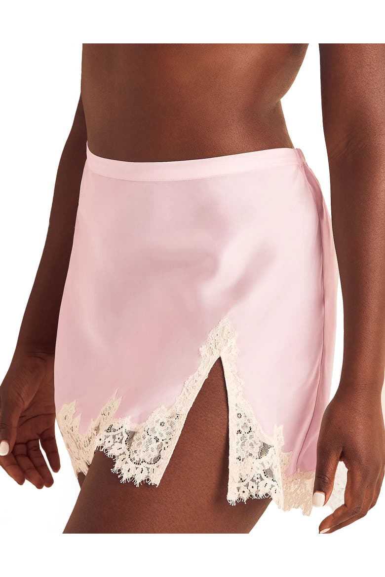 Vegan Atelier Collection Soft Silk Slip Skirt Lingerie, Alternate, color, Light pink