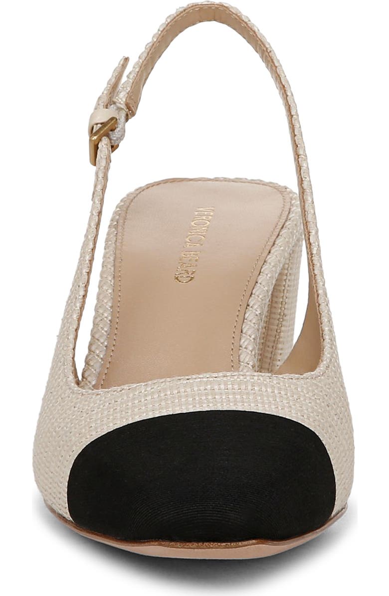 Veronica Beard Cap Toe Slingback Pump, Alternate, color, Natural/ Black