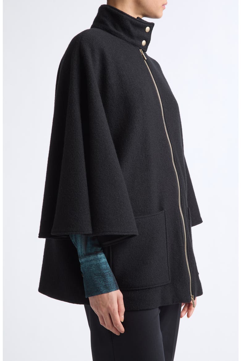 Full Zip Wool Coat, Alternate, color, 22 BLACK