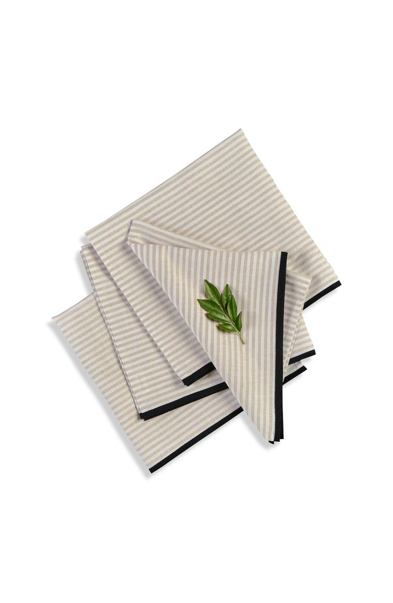 Solino Home Linen Dinner Napkins - Carmine, 20" x 20", Main, color, 