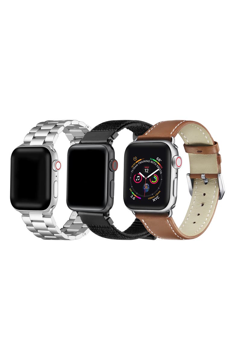 The Posh Tech Set of 3 Apple Watch<sup>®</sup> Watchbands, Alternate, color, Multi Pack