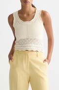 Scotch & Soda Pointelle Crop Sweater Tank