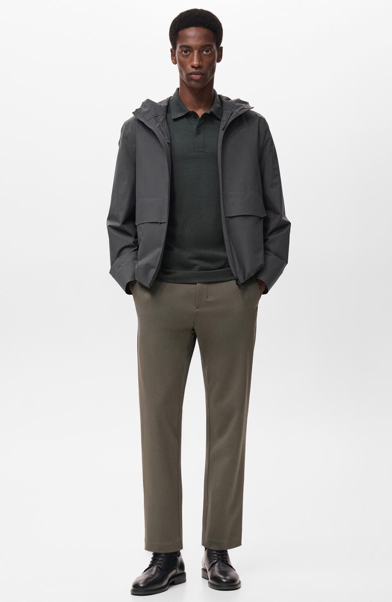 MANGO Slim Fit Thermolite<sup>®</sup> Polo, Alternate, color, Dark Green Grey