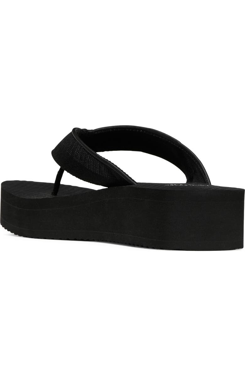 Kate Spade New York sam icon platform wedge flip flop, Alternate, color, Black