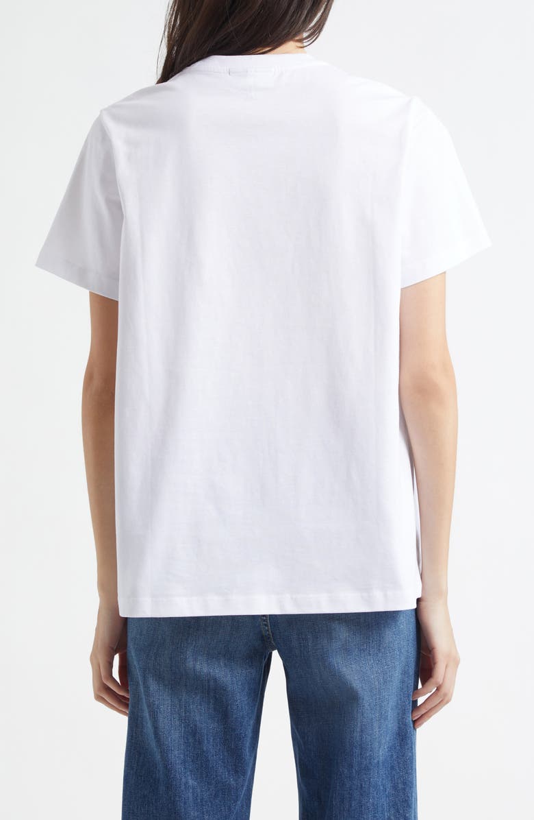 Ganni Embroidered Logo Organic Cotton T-Shirt, Alternate, color, 