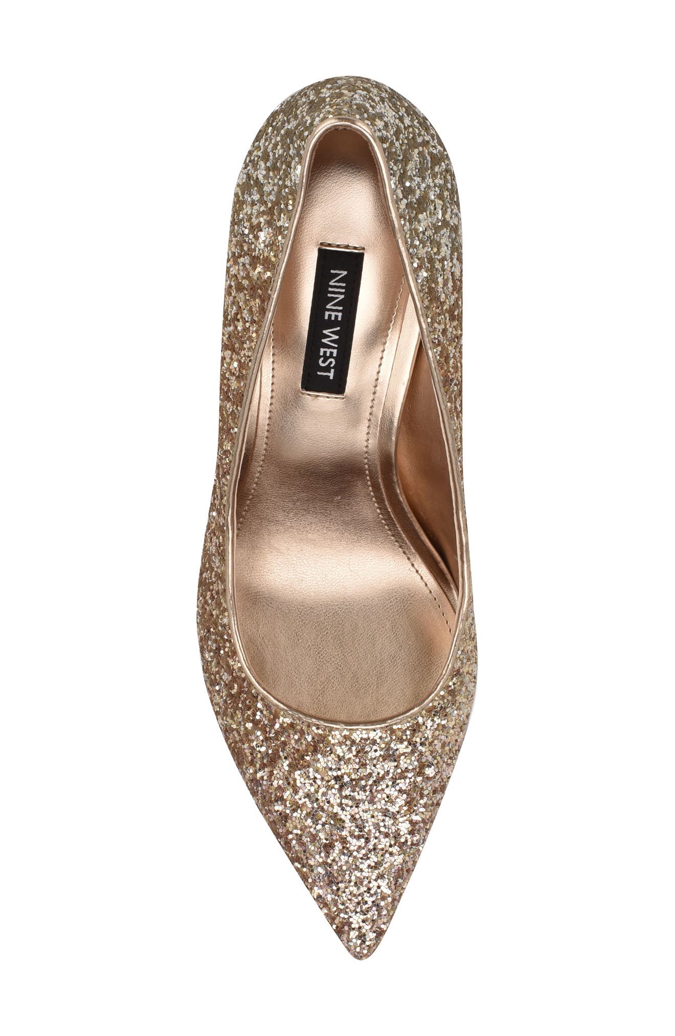 Trendz Pointed Toe Pump, Alternate, color, BRONZE OMBRE GLITTER
