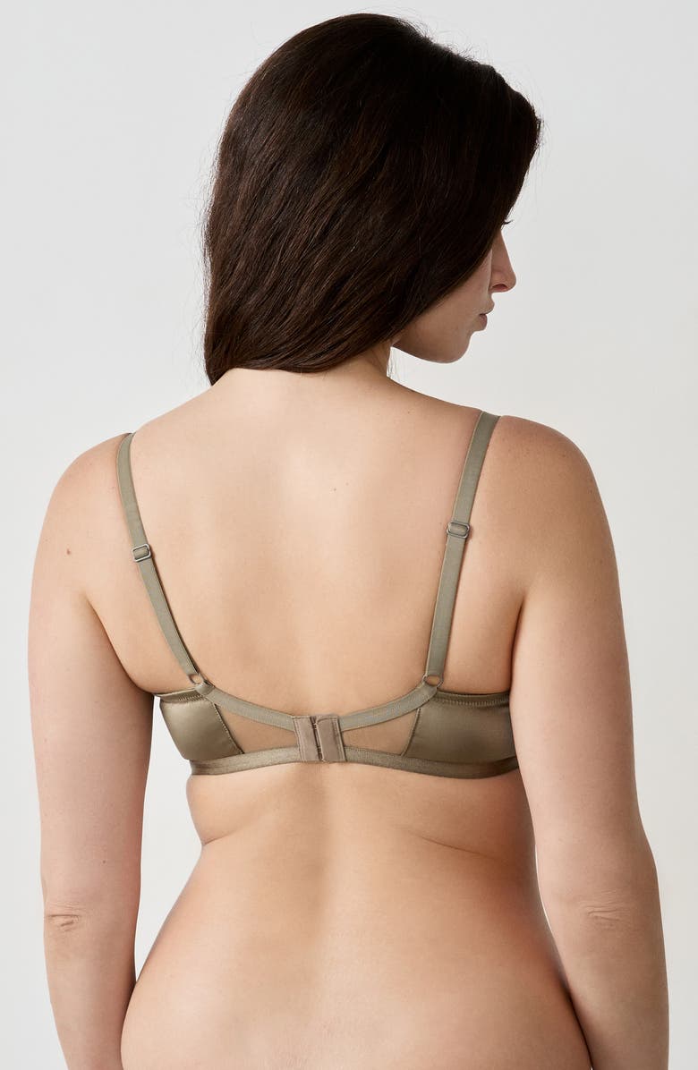 Etam Amaryllis Embroidered Underwire Demi Bra, Alternate, color, Copper