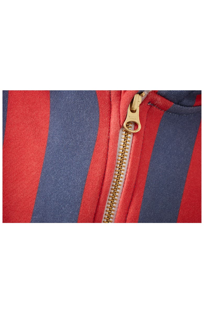 Vild House of Little Striped Organic Cotton Zip Up Hoodie, Alternate, color, Red/Blue Stripe