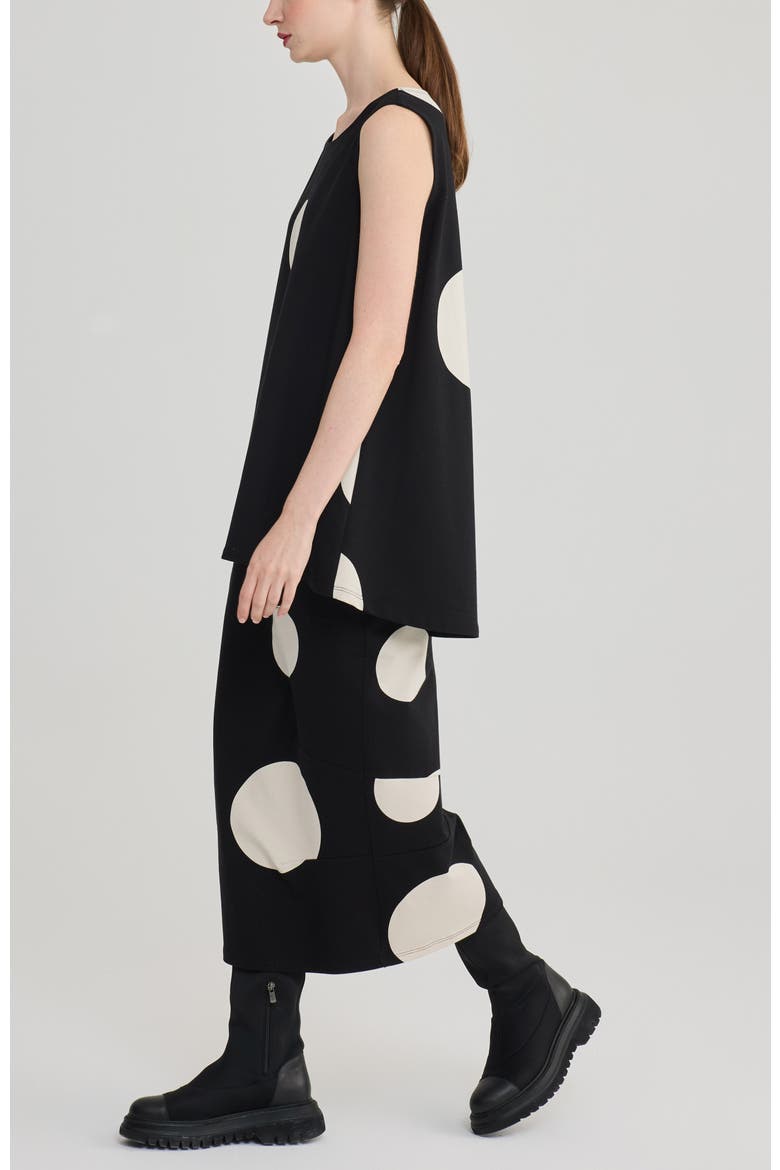 Signe Printed Cotton Jersey Midi Skirt, Alternate, color, Polka Dots
