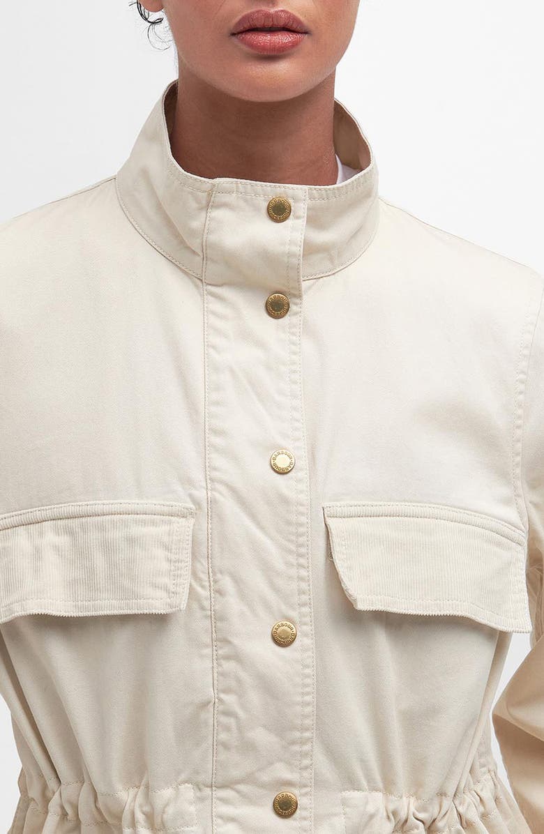 Barbour Maeva Snap-Up Cotton Utility Jacket, Alternate, color, 