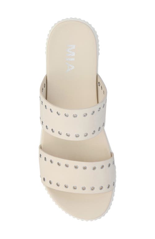 Mia Lexi Platform Slide Sandal In Seashell