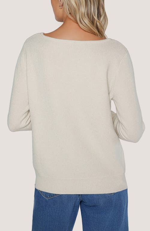 Matty M . Lena Relaxed Fit Sweater In White
