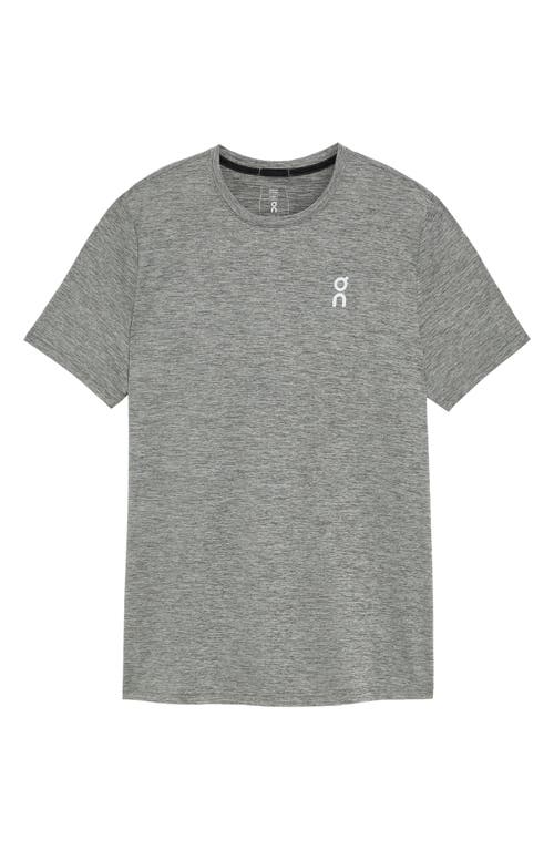 On Core Crewneck Logo Tee In Heather Gray