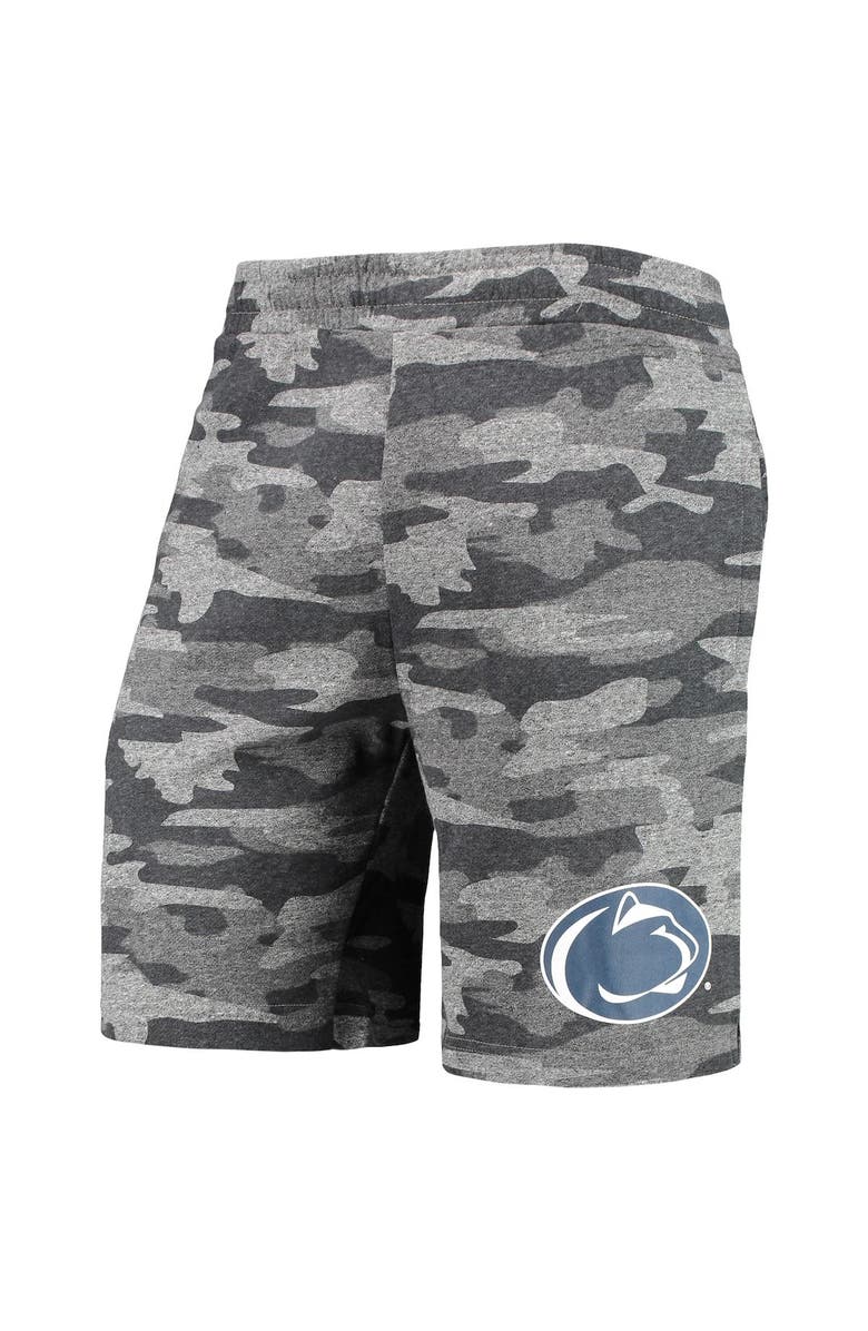 CONCEPTS SPORT Men's Concepts Sport Charcoal/Gray Penn State Nittany Lions Camo Backup Terry Jam Lounge Shorts, Alternate, color, Charcoal