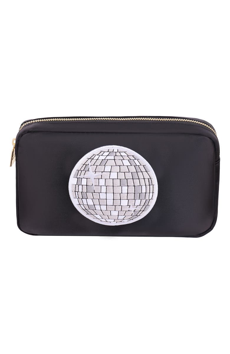 Bloc Bags Medium Disco Ball Cosmetics Bag, Main, color, Black