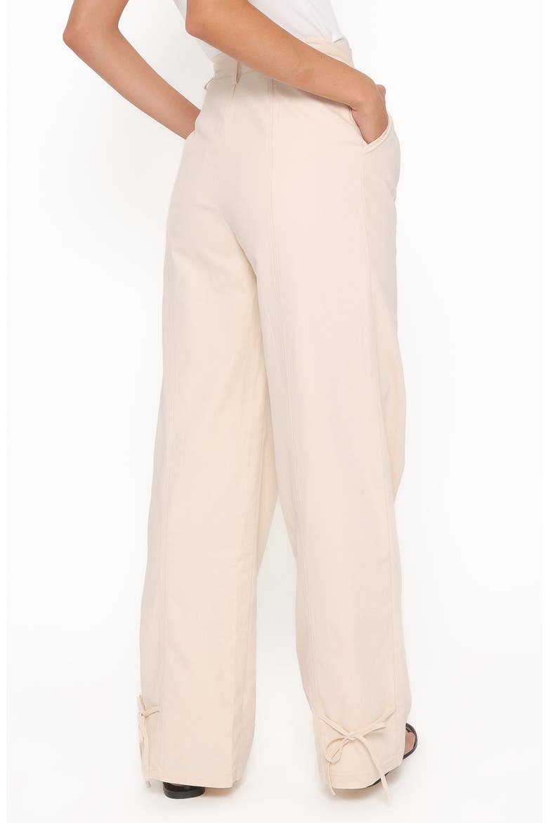Asher Tie Detail Tapered Leg Pants, Alternate, color, CREAM