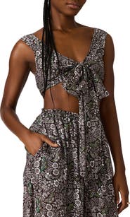 Steve Madden LIvy Tie Front Crop Tank