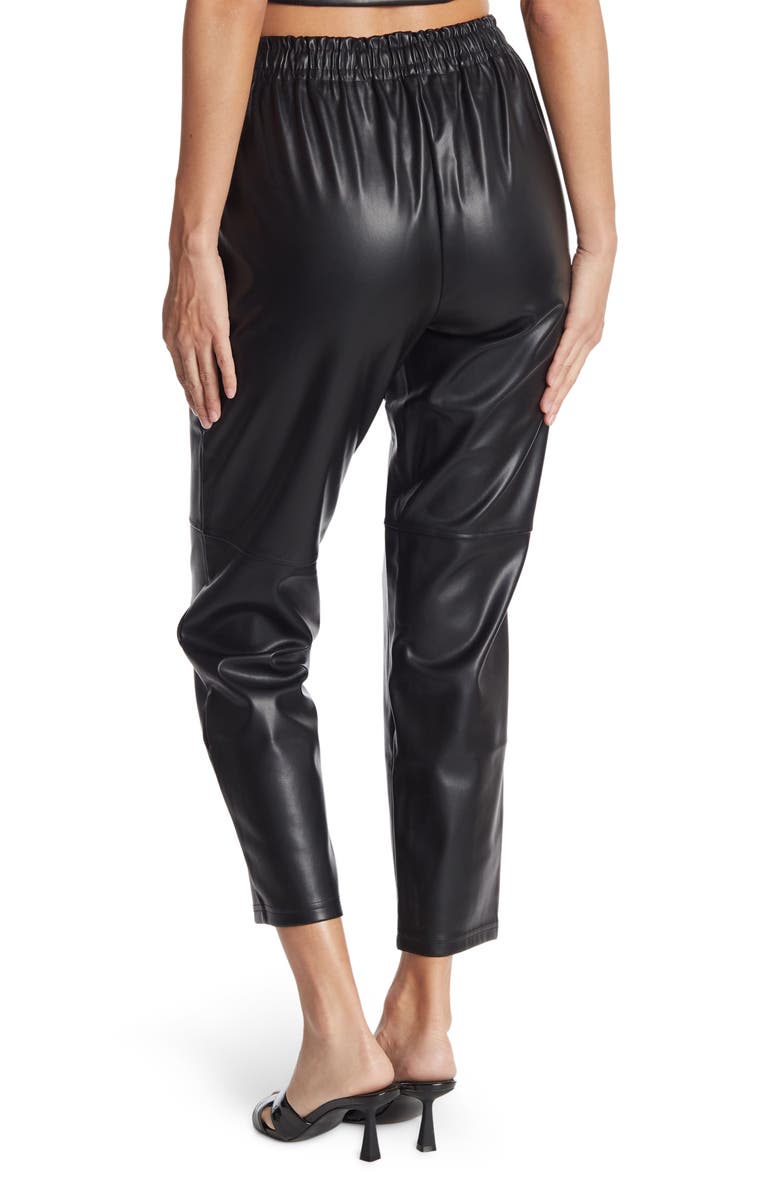 Laundry by Shelli Segal Faux Leather Drawstring Pants, Alternate, color, 