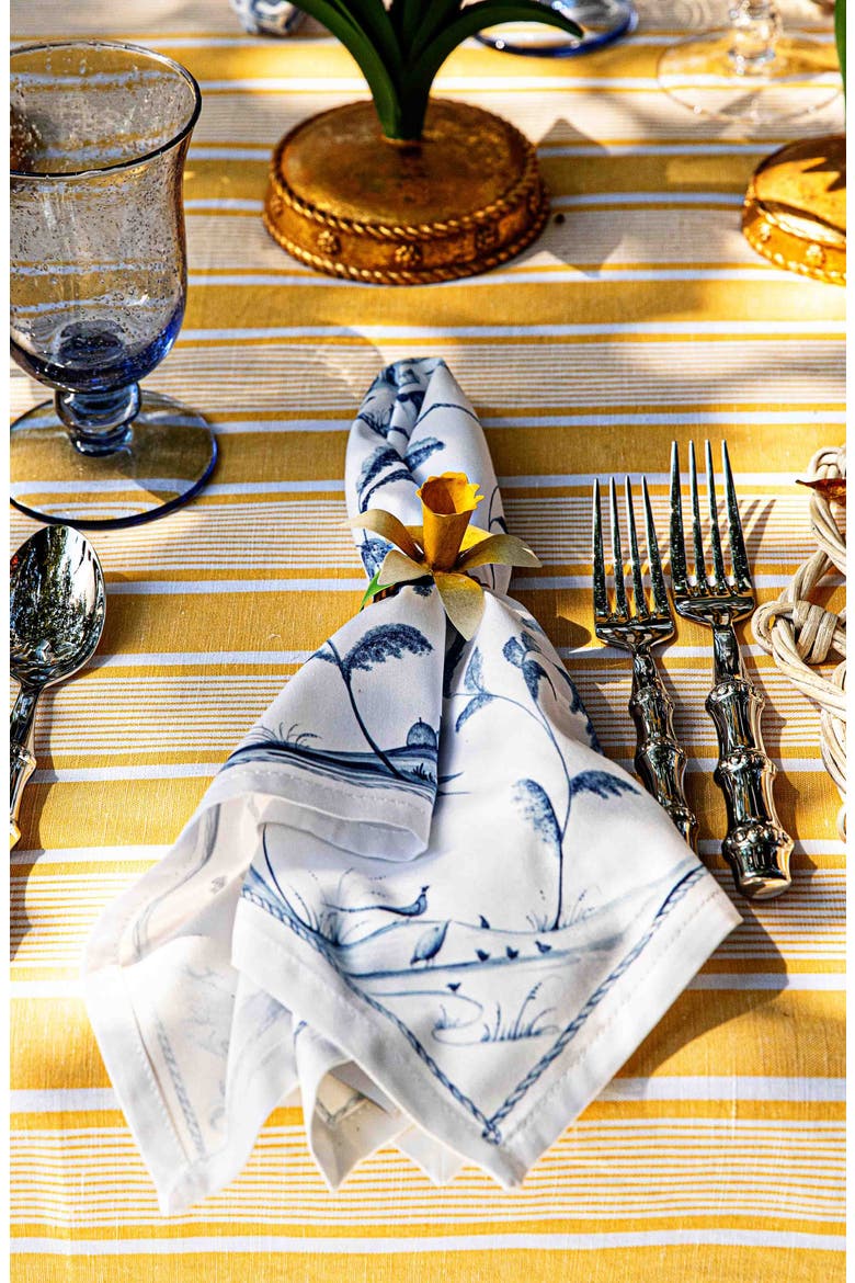 Meadow Set of 4 Napkin Rings, Alternate, color, YELLOW