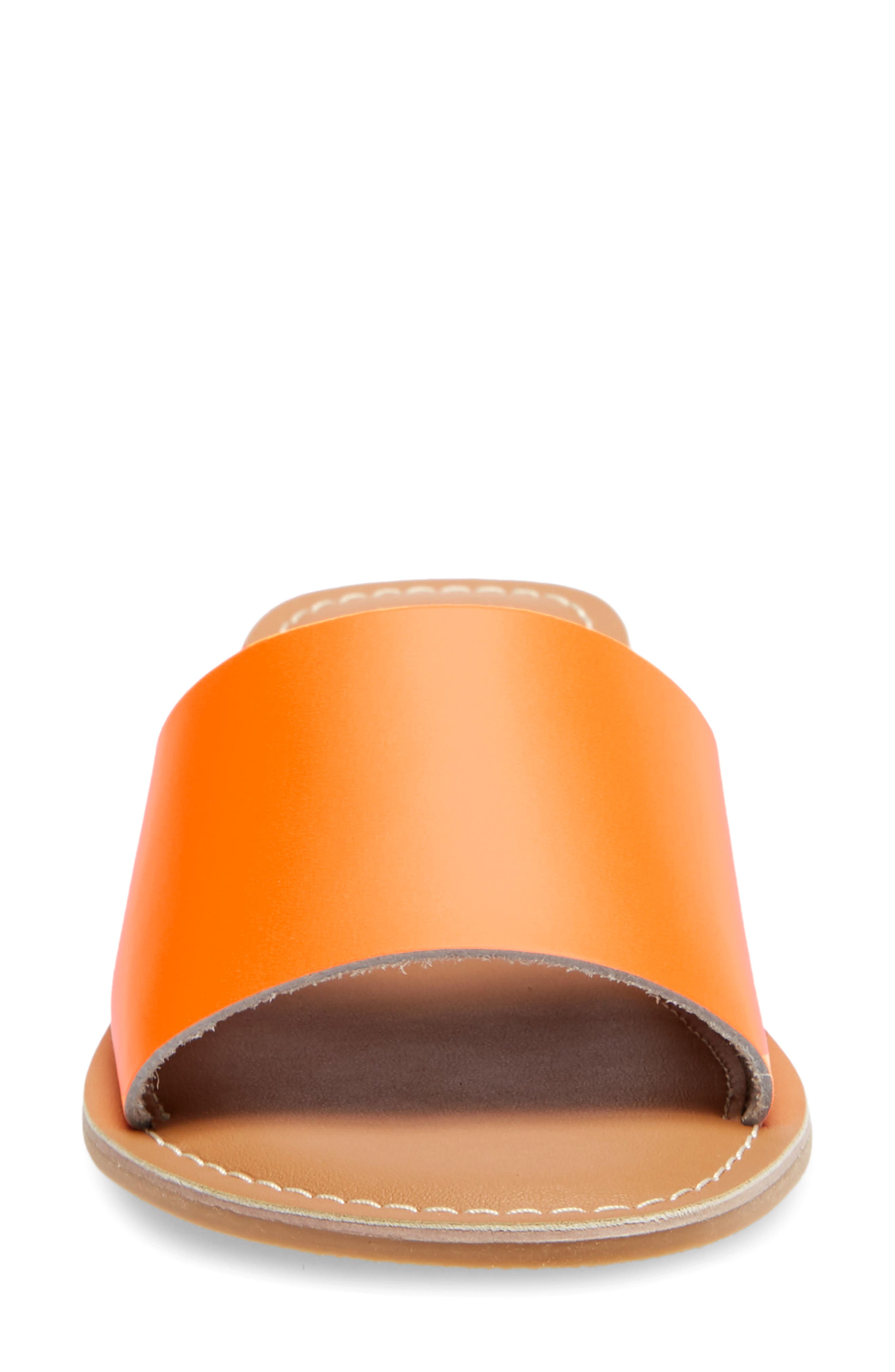 Coconuts by Matisse Cabana Slide Sandal, Alternate, color, NEON ORANGE LEATHER