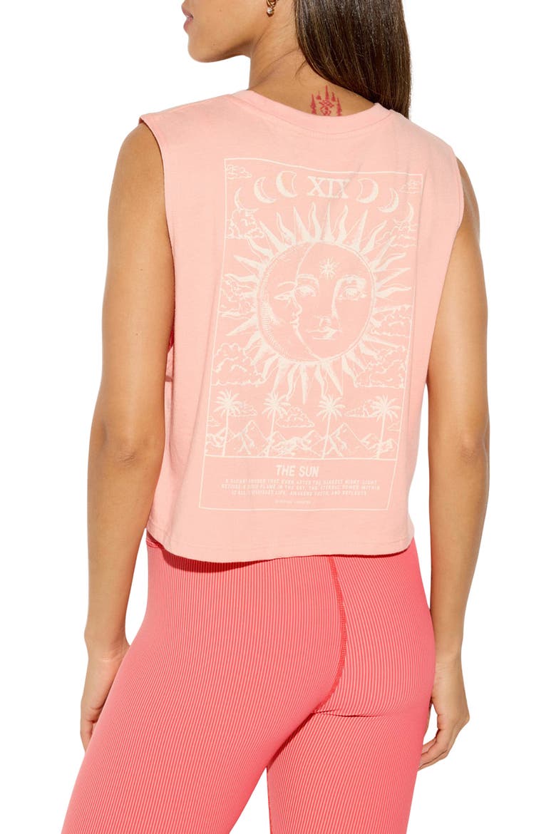 Power of Sun Spirit Graphic Cotton Crop T-Shirt, Alternate, color, FLAMINGO PINK