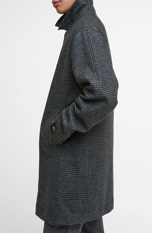 Barbour Lorden Plaid Wool Overcoat In Gray