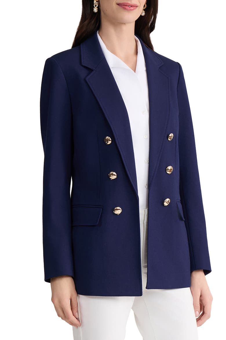 Faux Double Breasted Blazer, Alternate, color, PACIFIC NAVY