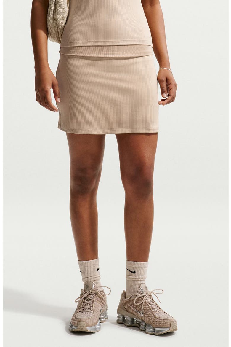 Sportswear Chill Rib Skirt, Main, color, LINEN/ SAIL