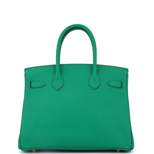 Pre-owned Hermes Hermes Birkin Handbag Green Epsom With Gold Hardware 30 In Green