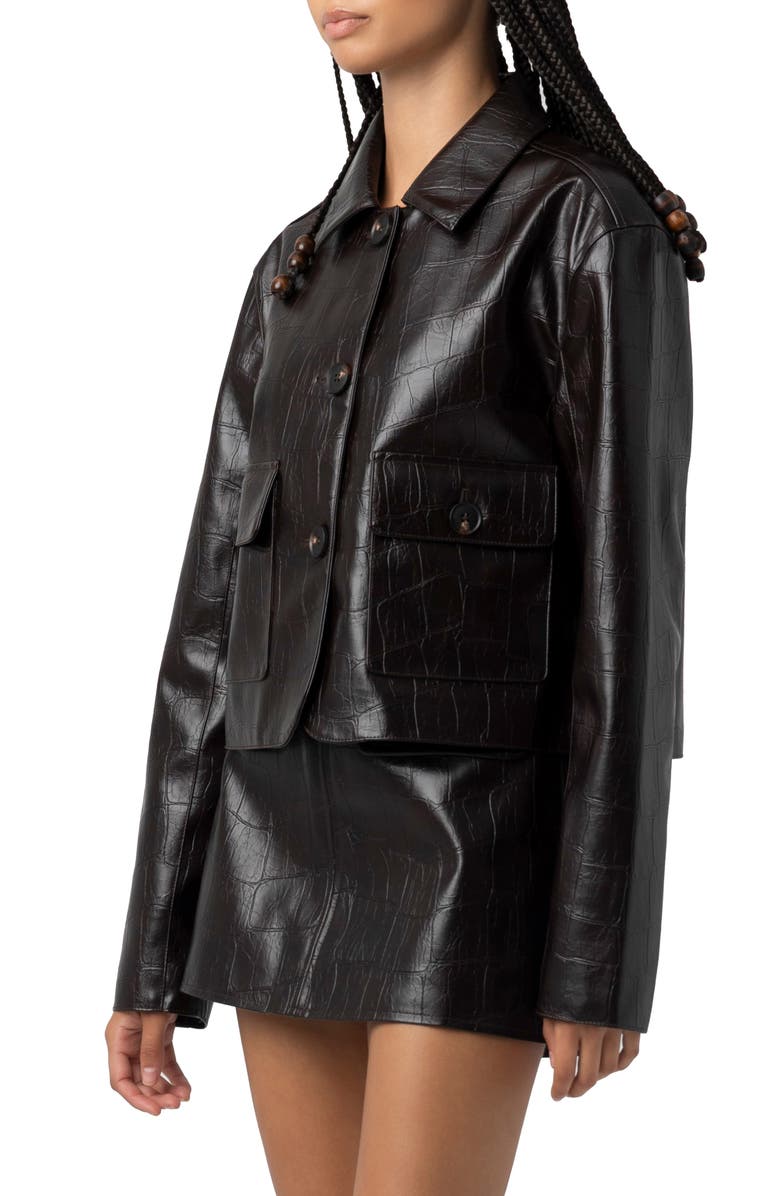 BLANKNYC Embossed Faux Leather Jacket, Alternate, color, Inner Drive