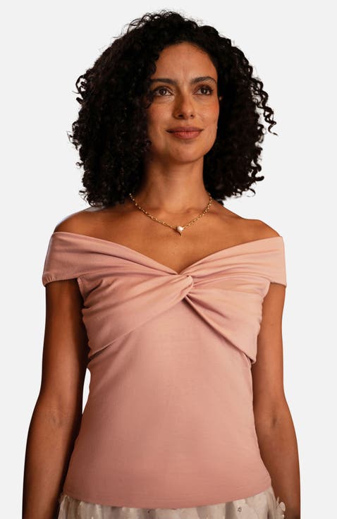 Knot Detail Bardot Top
