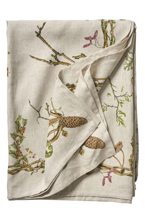 Forest Walk Linen Tablecloth