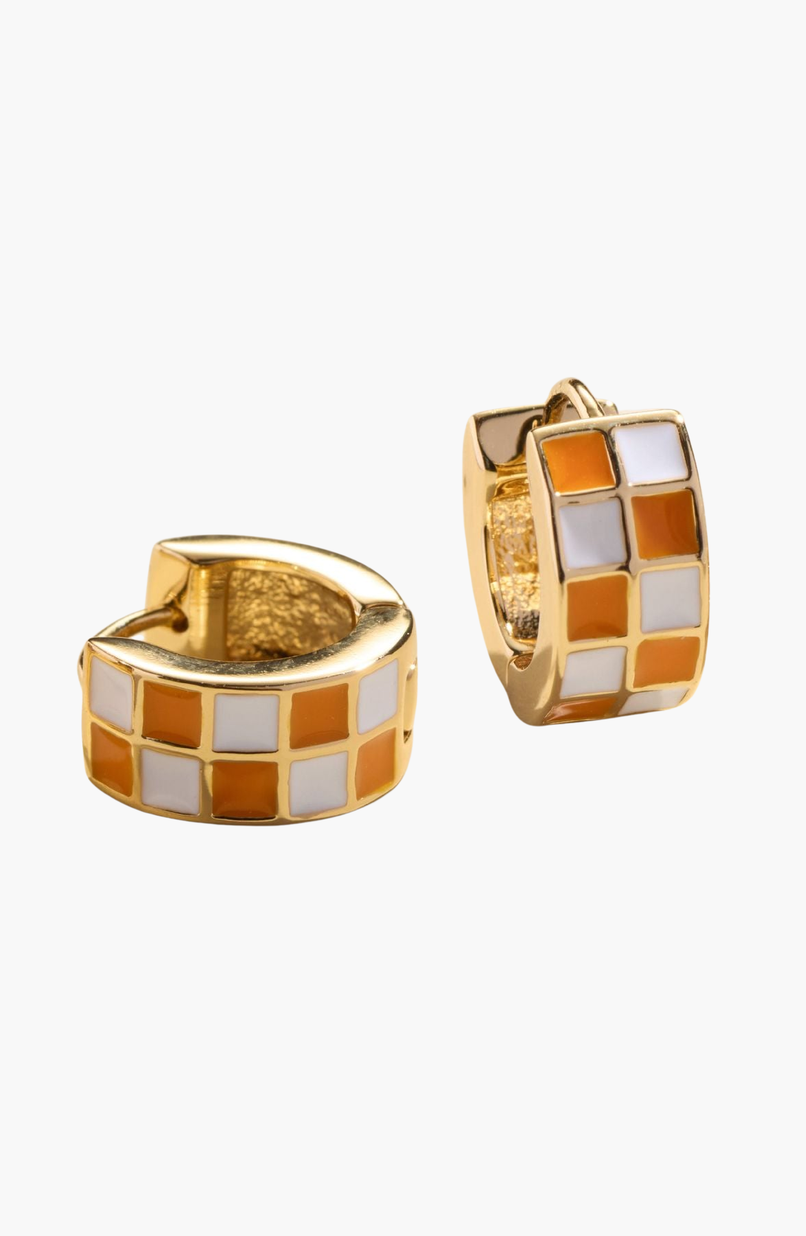 Orange & White Checkered