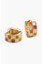  Orange & White Checkered