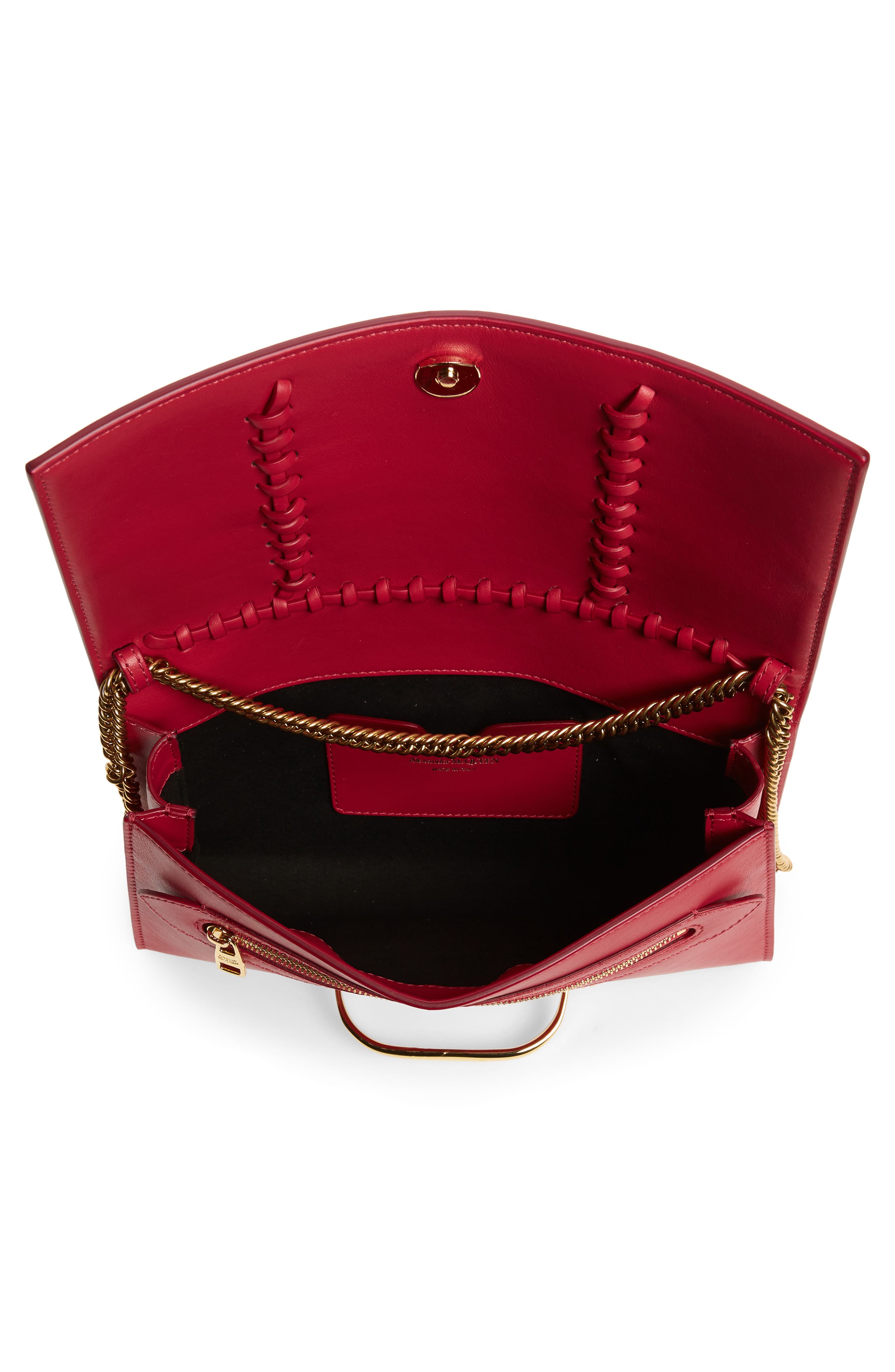 McQueen Alexander McQueen Small The Story Knotted Leather Crossbody Bag, Alternate, color, 