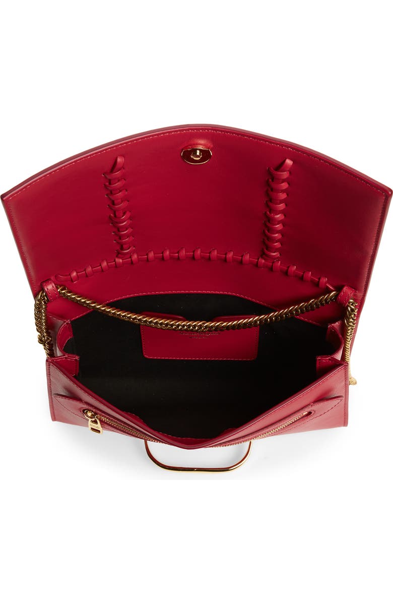 McQueen Alexander McQueen Small The Story Knotted Leather Crossbody Bag, Alternate, color,