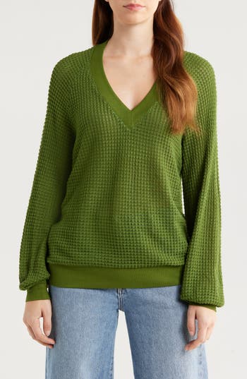 Gibsonlook Courtside Open Stitch Sweater