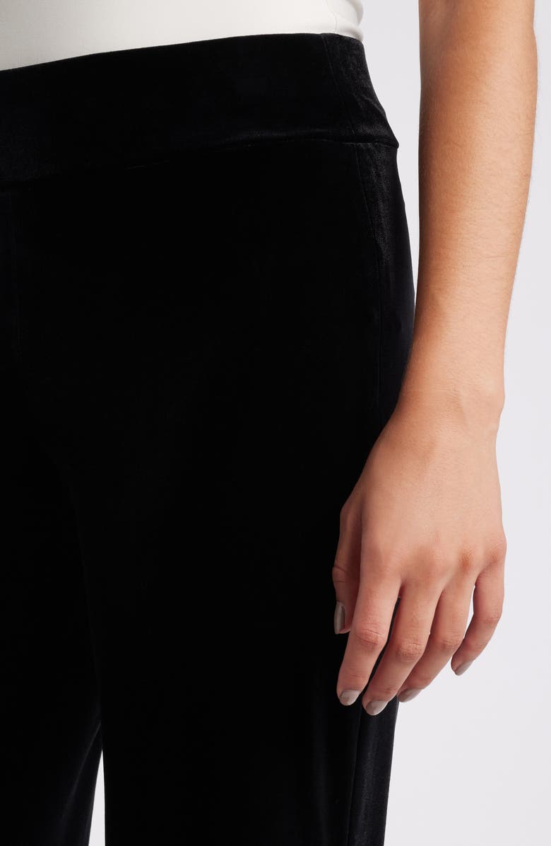 Anne Klein Pull-On Wide Leg Velvet Pants, Alternate, color, 