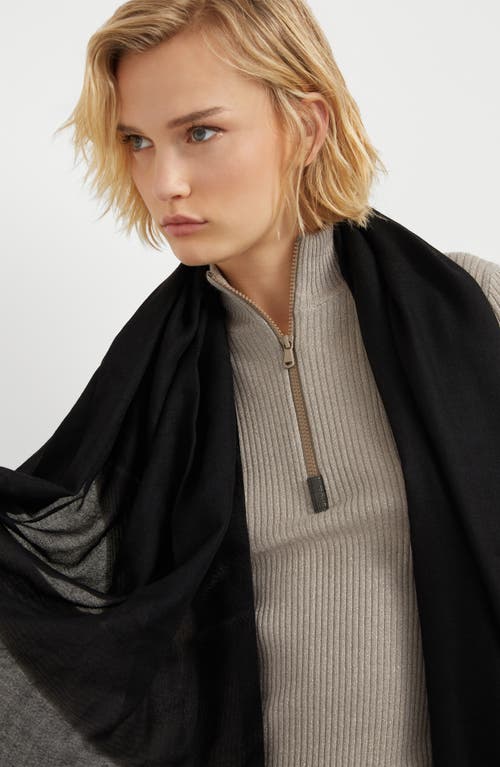 Brunello Cucinelli Cashmere And Silk Scarf In Black